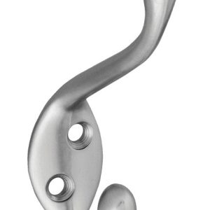 National Hardware 4.59 in. L Satin Nickel Silver Zinc Heavy Duty Garment Hook 35 lb. cap. 1 pk