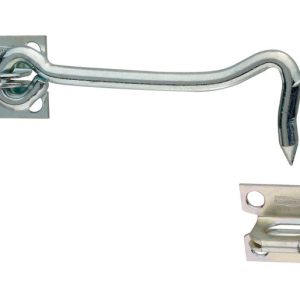 National Hardware 5 in. L Zinc-Plated Silver Steel Gate Hook w/Staples 1 pk