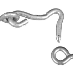 National Hardware Zinc-Plated Silver Steel 1 in. L Hook and Eye 2 pk