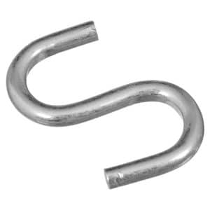 National Hardware Zinc-Plated Silver Steel 1 in. L Open S-Hook 6 pk
