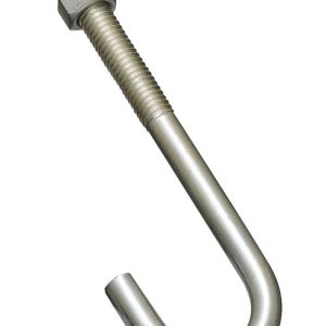 National Hardware Zinc-Plated Silver Steel 5 in. L J-Bolt 1 pk