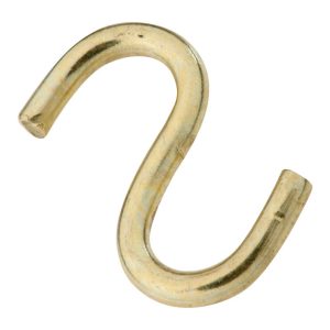 National Hardware Gold Solid Brass 3/4 in. L Open S-Hook 5 lb 3 pk