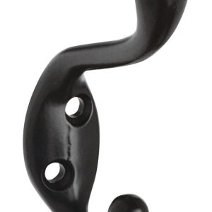 National Hardware 3.3 in. L Oil Rubbed Bronze Black Zinc Hook 75 lb. cap. 1 pk