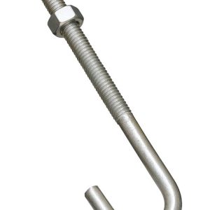 National Hardware Zinc-Plated Silver Steel 5 in. L J-Bolt 1 pk