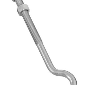 National Hardware Zinc-Plated Silver Steel 7 in. L Hook Bolt 1 pk