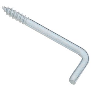 National Hardware Zinc-Plated Silver Steel 1-13/16 in. L Square Bend Hook 1 pk