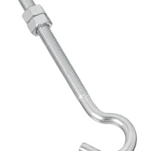 National Hardware Zinc-Plated Silver Steel 5 in. L Hook Bolt 100 lb 1 pk