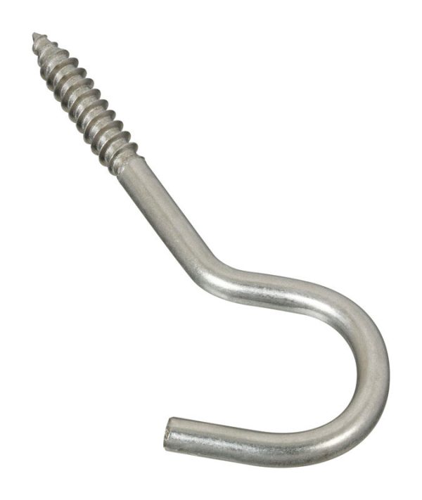 National Hardware Silver Stainless Steel 4-1/4 in. L Screw Hook 1 pk