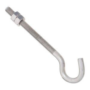 National Hardware Zinc-Plated Silver Steel 5 in. L Hook Bolt 1 pk