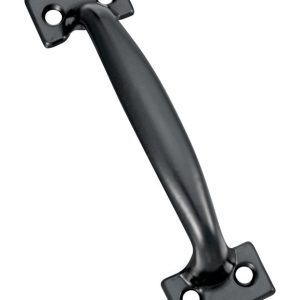 National Hardware 6-1/2 in. L Black Steel Door Pull