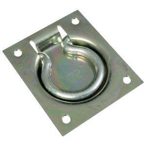 National Hardware 3-1/2 in. L Zinc-Plated Silver Steel Flush Pull