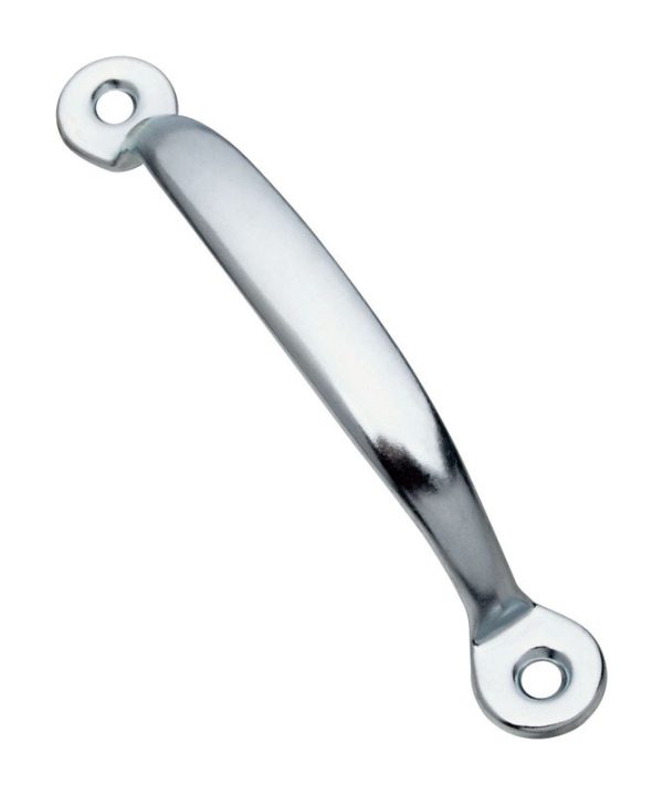 National Hardware 4-3/4 in. L Zinc-Plated Silver Steel Door Pull