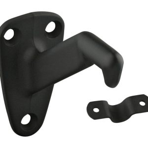 National Hardware Black Zinc Die Cast w/Steel Strap Handrail Bracket 3.31 in. L 250 lb