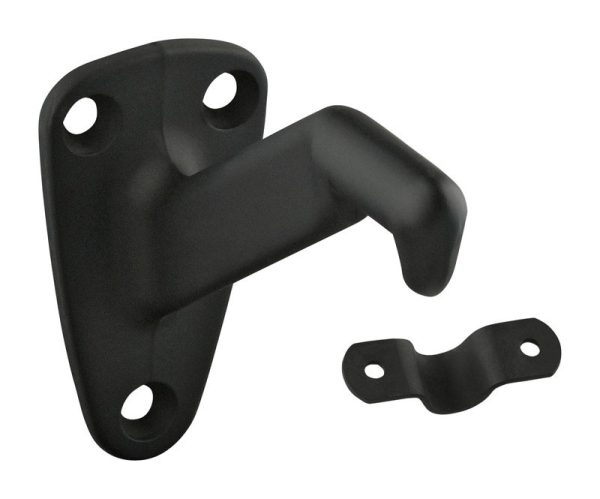National Hardware Black Zinc Die Cast w/Steel Strap Handrail Bracket 3.31 in. L 250 lb