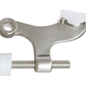 National Hardware Satin Nickel Silver Hinge Pin Door Stop Mounts to door