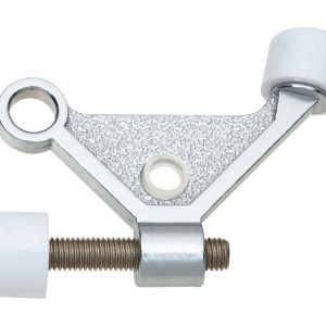 National Hardware Zinc w/Rubber Tip Satin Chrome Hinge Pin Door Stop Mounts to door hinge