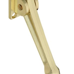 National Hardware 5 in. W Zinc w/Rubber Tip Brass Kick-Down Door Holder Mounts to door
