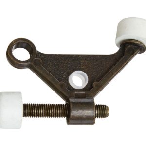 National Hardware Zinc w/Rubber Tip Antique Brass Bronze Hinge Pin Door Stop Mounts to door