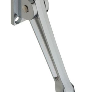 National Hardware Zinc w/Rubber Tip Chrome Silver Door Stop Mounts to door
