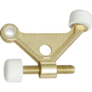 National Hardware Zinc w/Rubber Tip Brass Gold Hinge Pin Door Stop Mounts to door