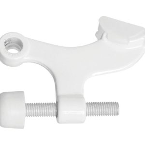 National Hardware Zinc White Hinge Pin Door Stop Mounts to door