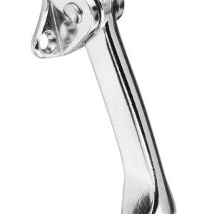 National Hardware Zinc w/Rubber Tip Chrome Silver Kick-Down Door Holder Mounts to door