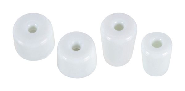 National Hardware Rubber White Door Stop Tip Kit Set Mounts to door and wall