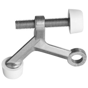 National Hardware Zinc Satin Nickel Silver Hinge Pin Door Stop Mounts to door