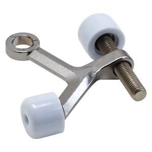 National Hardware Zinc Satin Chrome Silver Hinge Pin Door Stop Mounts to door