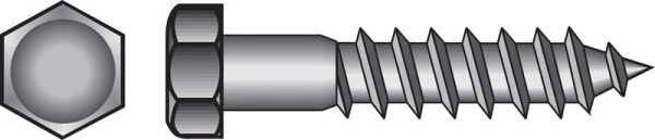 Hillman 1/4 in. X 2 in. L Hex Zinc-Plated Steel Lag Screw 100 pk