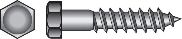 Hillman 3/8 in. X 4 in. L Hex Zinc-Plated Steel Lag Screw 50 pk