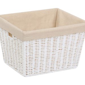 Honey-Can-Do 10 in. L X 12 in. W X 8 in. H White Rope Basket