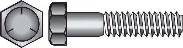 Hillman 1/4 in. D X 1 in. L Heat Treated Zinc Steel Hex Head Cap Screw 100 pk