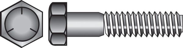 Hillman 1/4 in. D X 3 in. L Heat Treated Zinc Steel Hex Head Cap Screw 100 pk