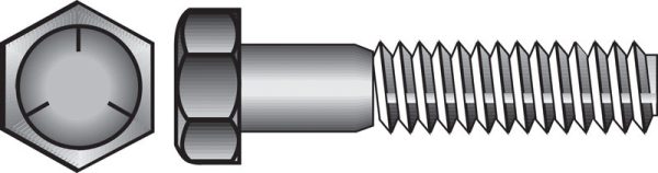 Hillman 5/16 in. D X 1/2 in. L Heat Treated Zinc Steel Hex Head Cap Screw 100 pk