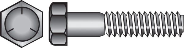 Hillman 5/16 in. D X 2 in. L Heat Treated Zinc Steel Hex Head Cap Screw 100 pk