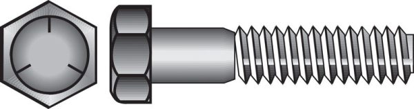 Hillman 3/8 in. D X 3/4 in. L Heat Treated Zinc Steel Hex Head Cap Screw 100 pk