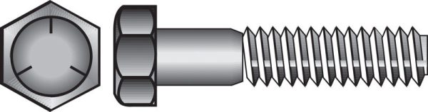 Hillman 3/8 in. D X 1 in. L Heat Treated Zinc Steel Hex Head Cap Screw 100 pk