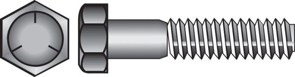 Hillman 3/8 in. D X 2 in. L Heat Treated Zinc Steel Hex Head Cap Screw 100 pk