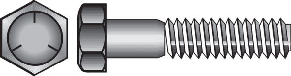 Hillman 3/8 in. D X 4 in. L Heat Treated Zinc Steel Hex Head Cap Screw 50 pk