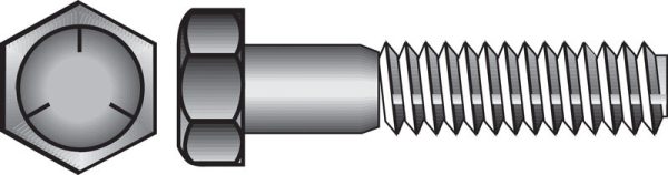 Hillman 7/16 in. D X 1 in. L Heat Treated Zinc Steel Hex Head Cap Screw 50 pk