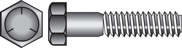 Hillman 7/16 in. D X 1-1/4 in. L Heat Treated Zinc Steel Hex Head Cap Screw 50 pk