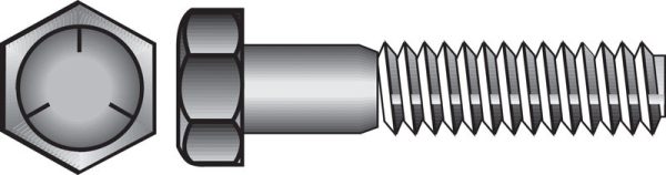 Hillman 7/16 in. D X 3 in. L Heat Treated Zinc Steel Hex Head Cap Screw 25 pk