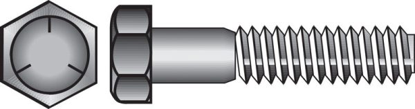 Hillman 1/2 in. D X 2 in. L Heat Treated Zinc Steel Hex Head Cap Screw 50 pk