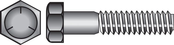 Hillman 3/8 in. D X 5 in. L Heat Treated Zinc Steel Hex Head Cap Screw 50 pk