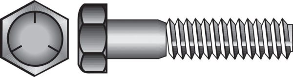 Hillman 7/16 in. D X 5 in. L Heat Treated Zinc Steel Hex Head Cap Screw 50 pk