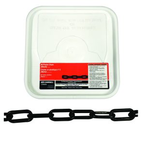 Campbell 8 Black Plastic Decorative Chain 0.29 in. D 1.5 in.