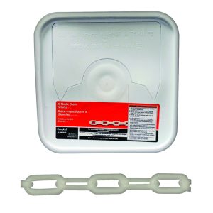Campbell #8 White Plastic Decorative Chain 0.29 in. D 138 ft.