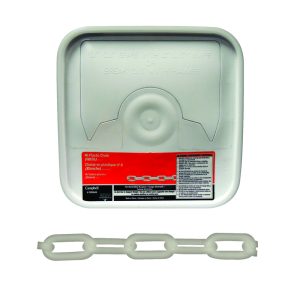 Campbell 6 White Plastic Decorative Chain 0.23 in. D 1 in.