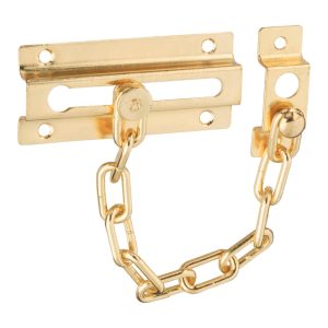 National Hardware 4 in. L Bright Brass Steel Door Chain Lock
